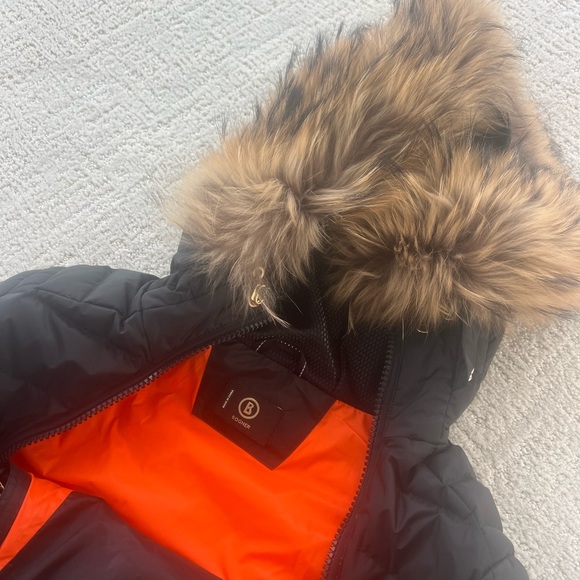 Black Quilted Jacket with Fur Trim - Picture 5 of 9